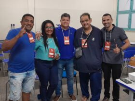 Conselheiros Tutelares eleitos no Distrito do Guamá, o maior de Belém, posam para foto no término de mais um processo eleitoral na capital paraense.