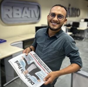 Repórter Wellington Júnior da RBA TV.