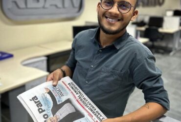 Repórter Wellington Júnior da RBA TV.