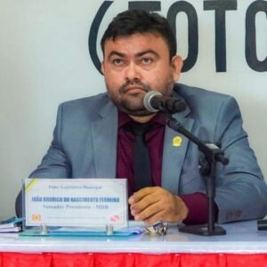 Foto do vereador João Rodrigo do Nascimento Ferreira, conhecido como Joãozinho Ferreira (MDB), de São Sebastião da Boa Vista, por falsificação de documento público.