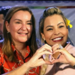 Na foto, do lado esquerdo, a vice-governadora do estado do Pará, Hana Ghassan e ao seu lado, a prefeita de Marituba, Patrícia Alencar.