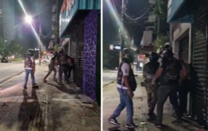 Homem sendo agredido no bairro da pedreira, em Belém