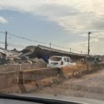 Trecho do BRT destruído em Ananindeua