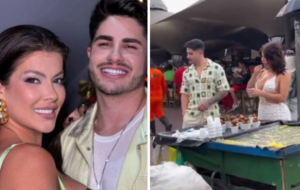 Casal posando para um foto