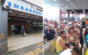 Terminal Hidroviário de Belém lotado