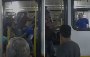 Briga dentro de um ônibus
