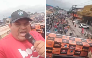 Protesto de motociclista em Ananindeua