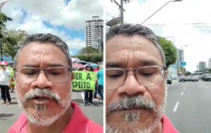 Protesto dos servidores da Emater na Almirante Barroso