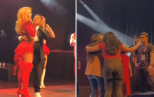 Joelma recebendo fãs na Suíça
