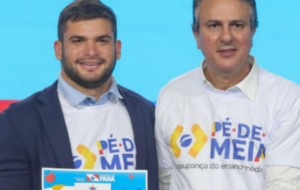 Ministro Camilo Santana e o prefeito de Peixe-Boi Neto Cavalcanti