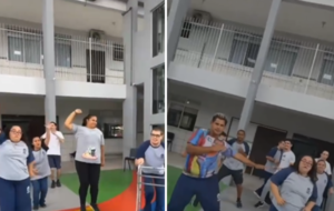 Crianças da APAE dançando o hit da cantora paraense Joelma