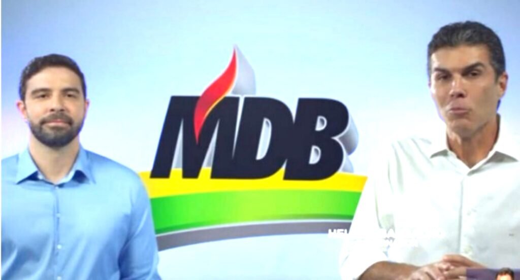 Igor Normando e Helder Barbalho em campanha na TV.