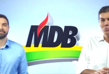 Igor Normando e Helder Barbalho em campanha na TV.