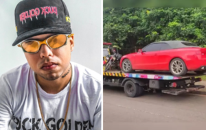 DJ lorran e carro vermelho apreendido