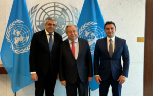 Celso Sabino na sede da ONU, em Nova York