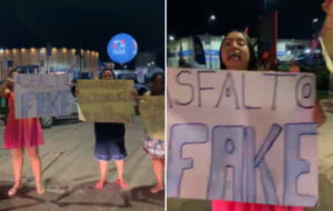 Mulheres manifestando na Terra Firme.