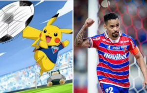 Pikachu do desenho animado e o jogador de mesmo nome