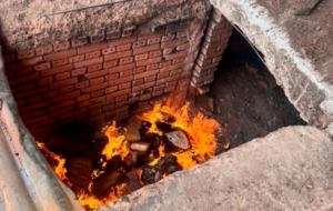 Maconha sendo incinerada