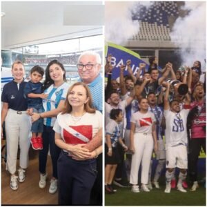 A vice-governadora Hana Ghassan no mangueirão durante o RexPa do campeonato paraense de futebol 2024.