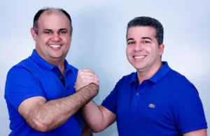 À esquerda, Jairo Holanda, e à direita Alexandre Siqueira - vice e prefeito de Tucuruí, no Pará.