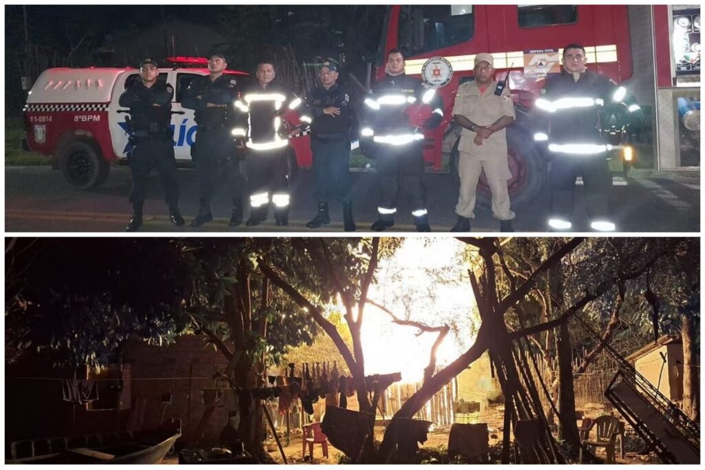 Bombeiros salvam homem embriagado dentro de casa em chamas no Marajó