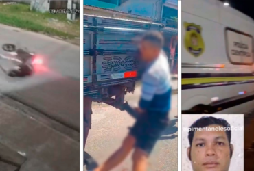 Imagem de três acidentes na RMB