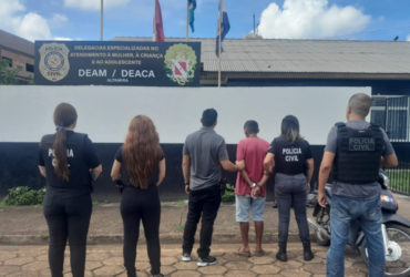 Homem sendo preso em Altamira