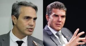 Foto com as fotos de Júnior Hage e Helder Barbalho