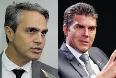 Foto com as fotos de Júnior Hage e Helder Barbalho