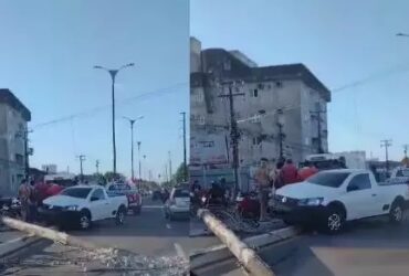 Acidente na avenida Mário Covas