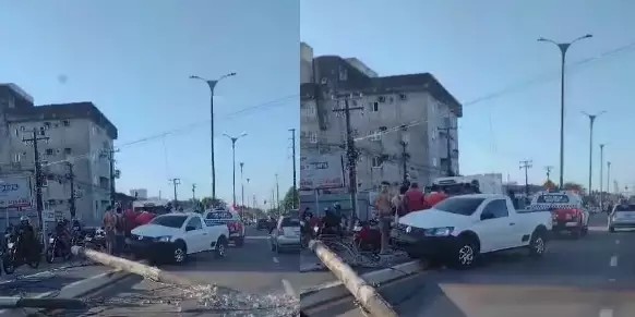 Acidente na avenida Mário Covas