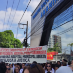 Protesto em frente ao Pronto-Socorro de Ananindeua