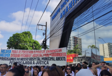 Protesto em frente ao Pronto-Socorro de Ananindeua