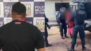 Homem sendo preso em Boa Vista
