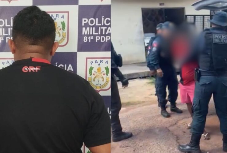 Homem sendo preso em Boa Vista