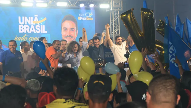 Evento marca apoio do União Brasil ao pré-candidato do MDB à Prefeitura de Belém.