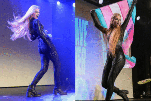 Filha de Elon Musk estreia como drag queen em evento de oposição ao governo Trump