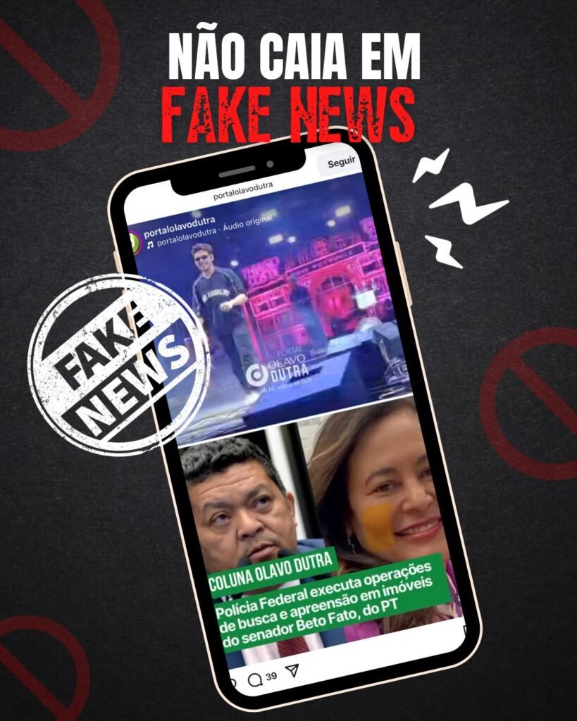 Card publicado por petistas nas redes sociais acusa matéria de jornalista como sendo Fake News