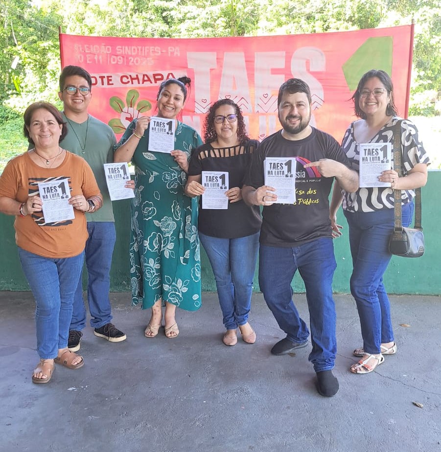 Membros da Chapa 1 na eleição do SINDTIFES-PA