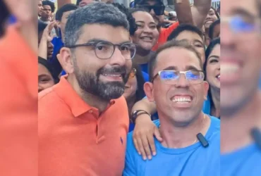 Dr Daniel Santos e Hugo Atayde, prefeito e vice-prefeito de Ananindeua, respectivamente.