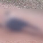Homem morto a tiros em Marabá caído sem vida ao chão. Foto está embaçada