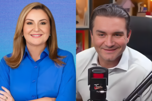 Imagem repartida ao meio. De um lado, aparese Hana. Do outro, aparece Celso Sabino