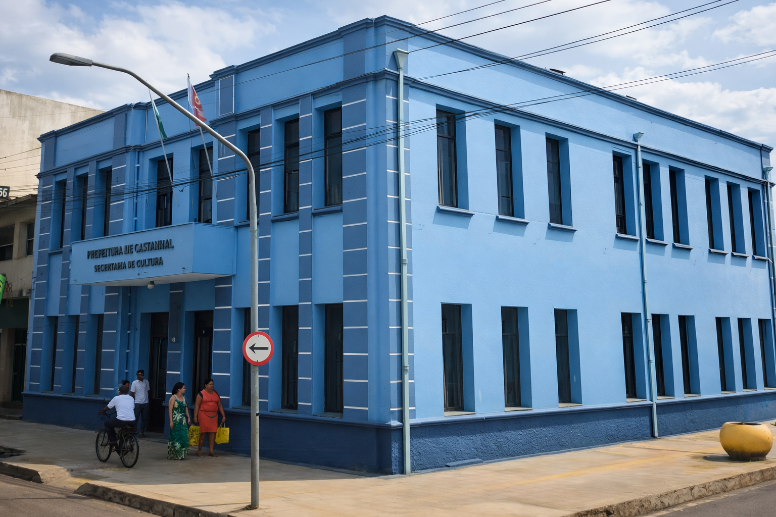 Na imamgem, aparece a prefeitura de Castanhal.