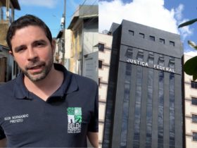 Prefeito de Belém Igor Normando e prédio da Justiça Federal