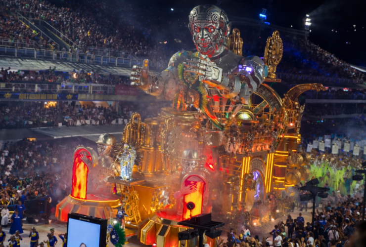 Desfile da Acadêmicos de Niterói em homenagem a Lula.