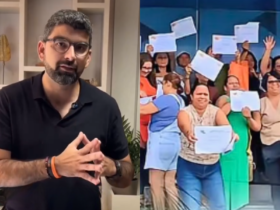 Prefeito Daniel e manifestantes