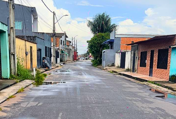 Rua do conjunto Parque Verde em Belém