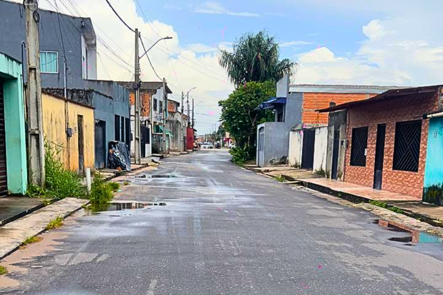 Rua do conjunto Parque Verde em Belém