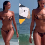 Alane Dias curtindo a praia no Rio de Janeiro