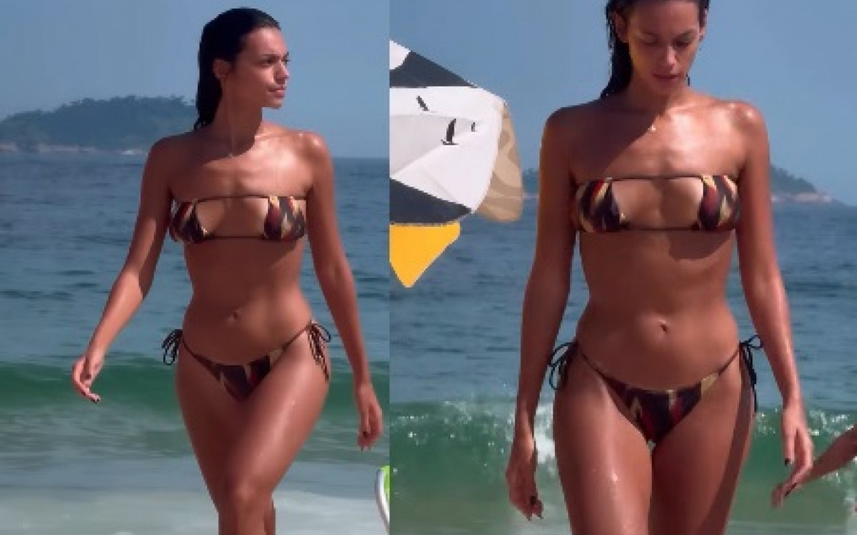 Alane Dias curtindo a praia no Rio de Janeiro